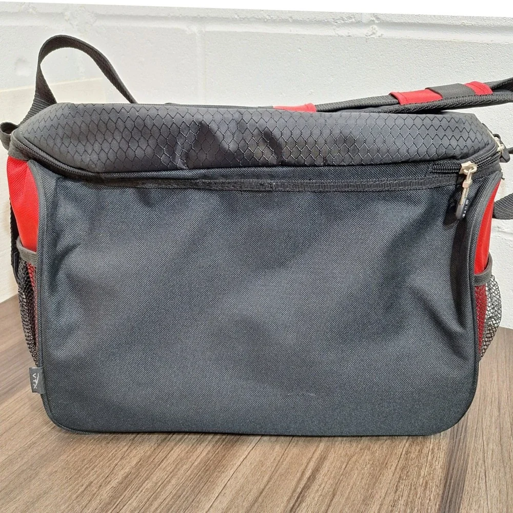 Case IH Agriculture Insulated Cooler Bag Black Red Nylon with Bottle Opener